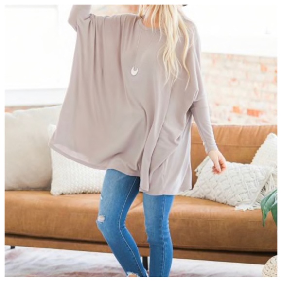 OVERSIZED LOOSE FIT MOCHA KNIT SWEATER - Picture 2 of 8